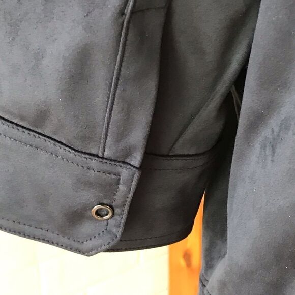 𝅺ELIE Tahari dress blue micro suede size 8 gorpcore - Picture 11 of 12